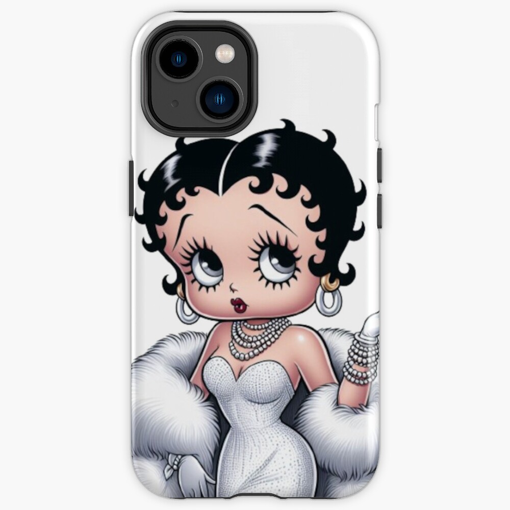 Elegant Betty Boop In White Dress Iphone Case