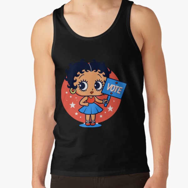 Adorable Little Betty Boop Inspired Vote Design Tank Top - Image 2