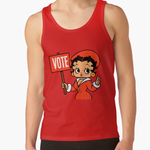 Betty Boop Inspired Red Vote Design Tank Top - Image 4