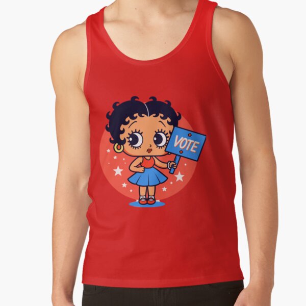 Adorable Little Betty Boop Inspired Vote Design Tank Top - Image 5
