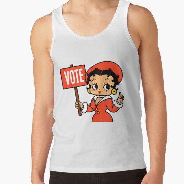 Betty Boop Inspired Red Vote Design Tank Top