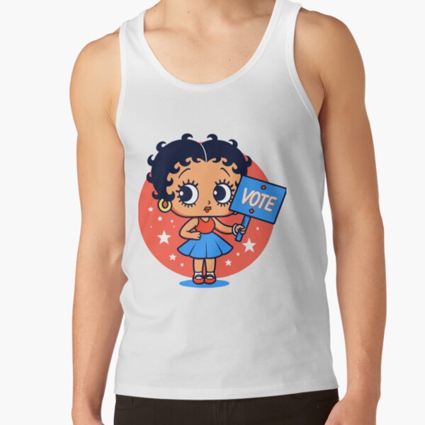Adorable Little Betty Boop Inspired Vote Design Tank Top