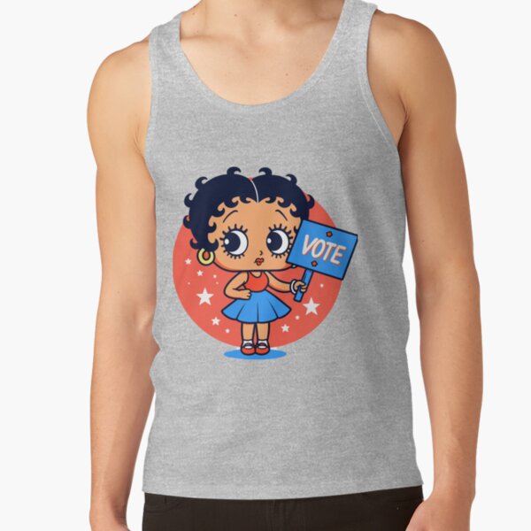 Adorable Little Betty Boop Inspired Vote Design Tank Top - Image 6