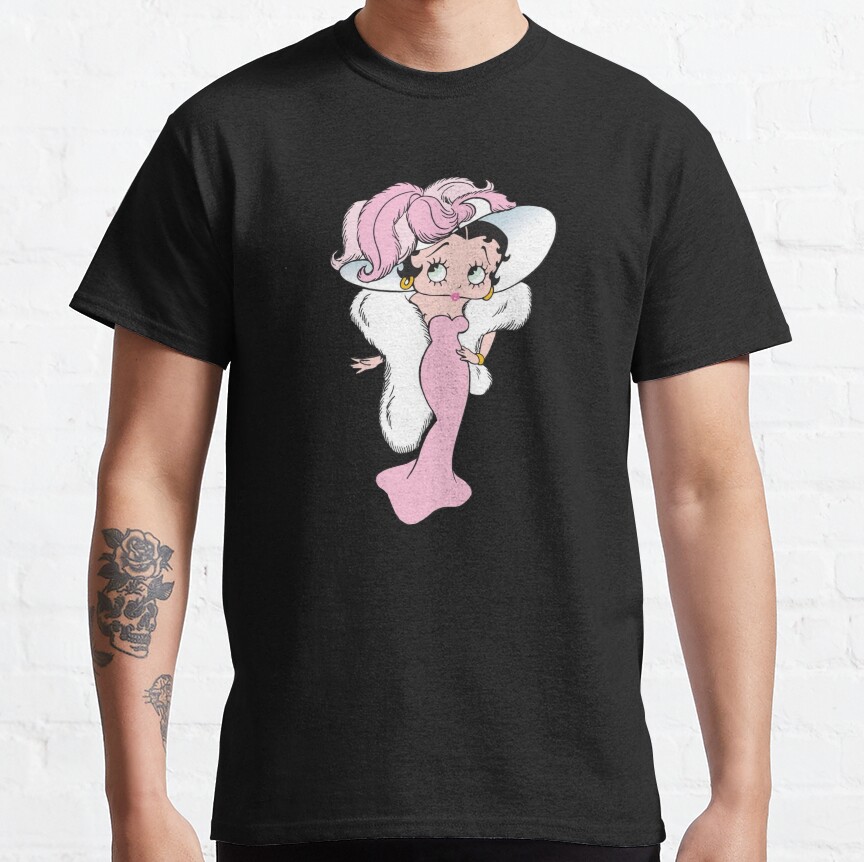Betty Boop In A Pink Dress T-Shirt - Image 5