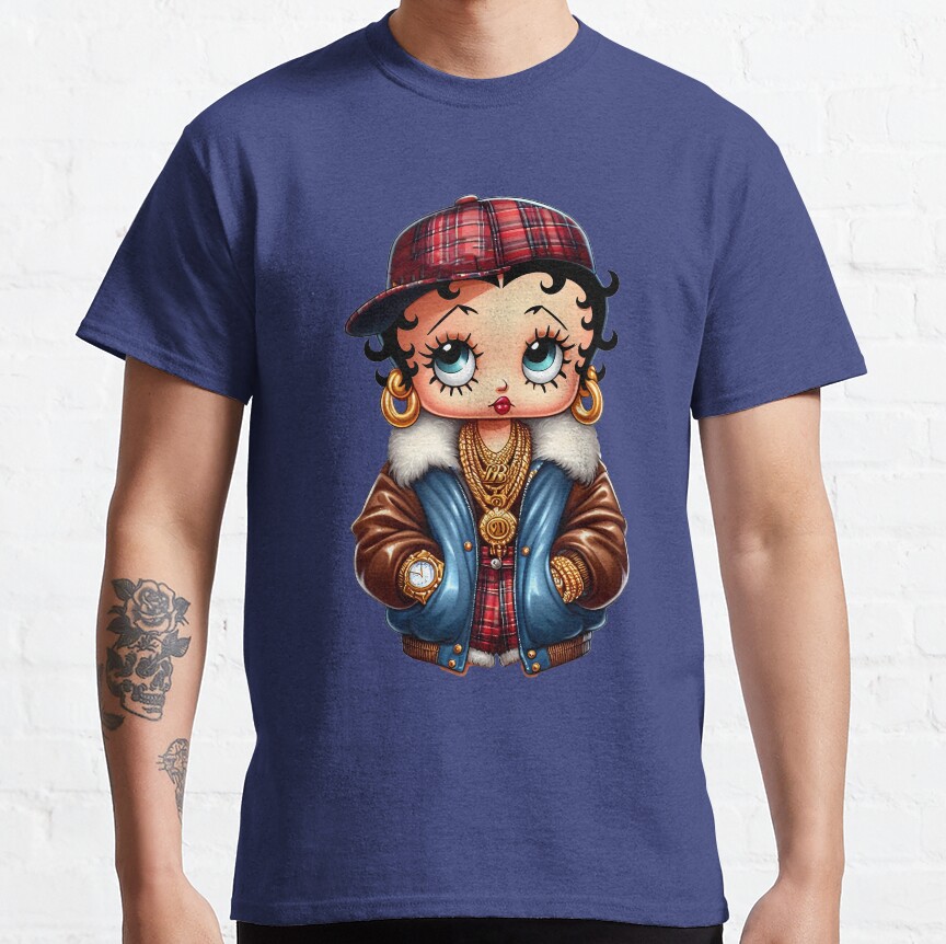 New Betty Boop Stickers T-Shirt - Image 2