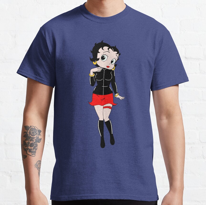 Hot Betty Boop Stickers T-Shirt - Image 6
