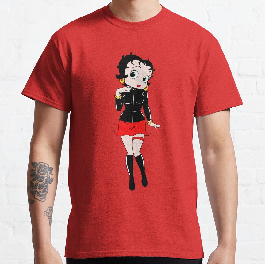 Hot Betty Boop Stickers T-Shirt - Image 5