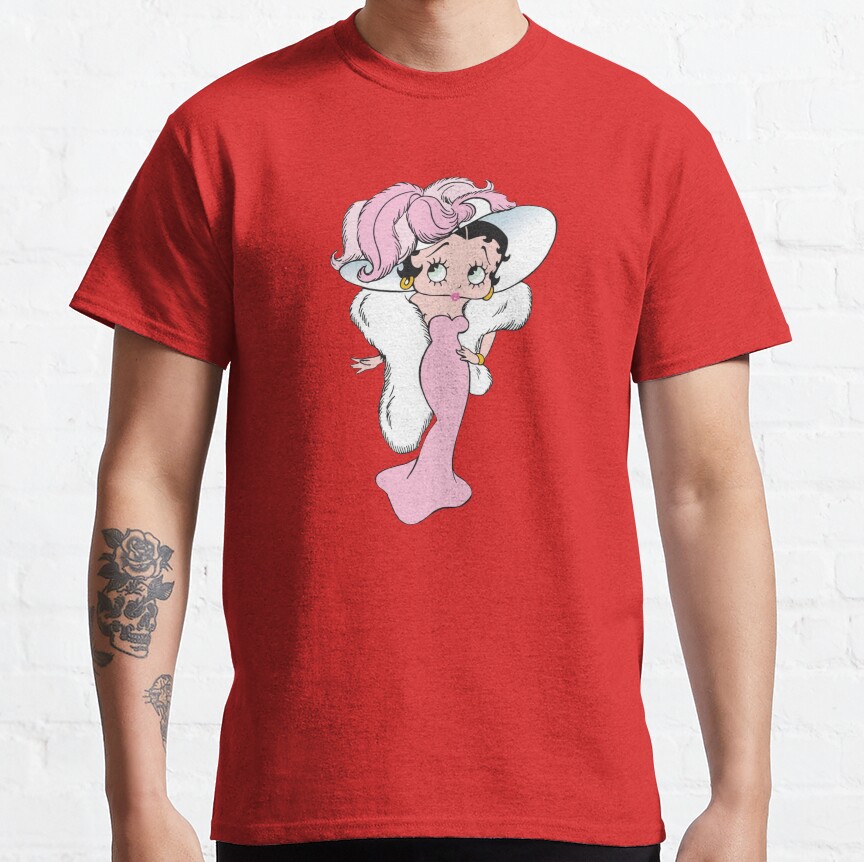 Betty Boop In A Pink Dress T-Shirt - Image 7