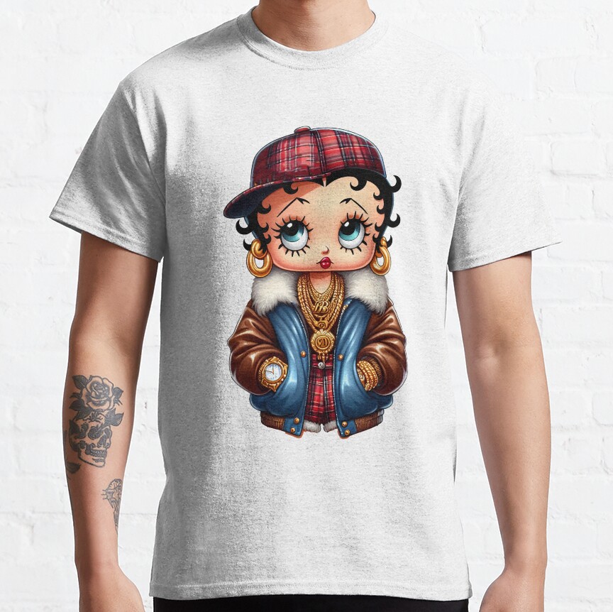 New Betty Boop Stickers T-Shirt