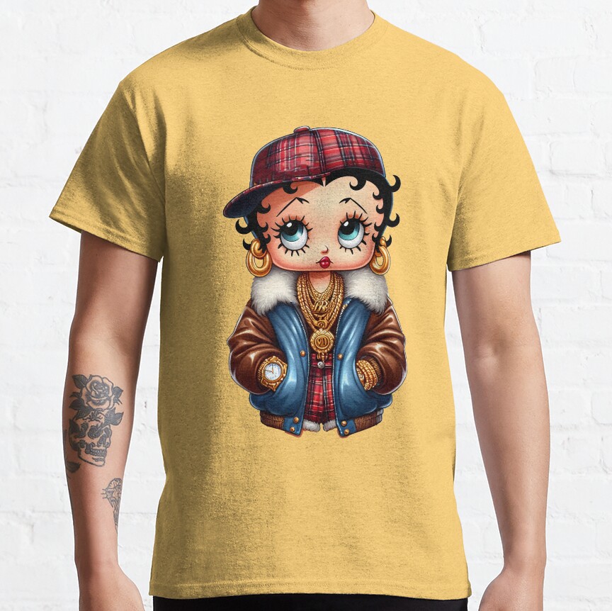 New Betty Boop Stickers T-Shirt - Image 6