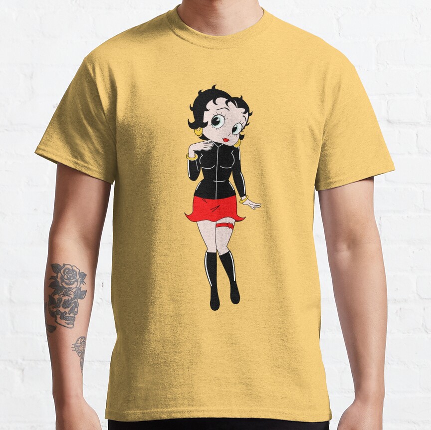Hot Betty Boop Stickers T-Shirt - Image 7
