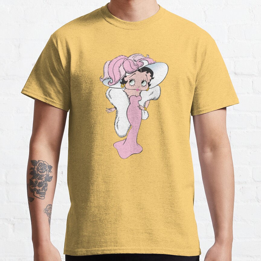 Betty Boop In A Pink Dress T-Shirt - Image 6