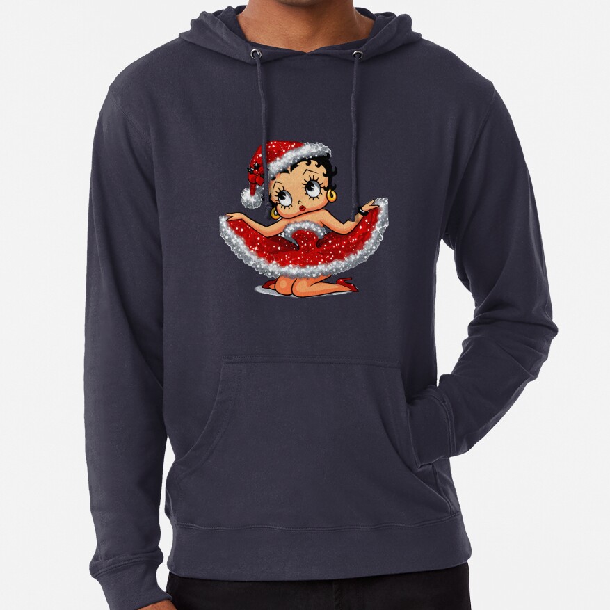 Adorable Betty Boop Christmas Dress Hoodie - Image 2