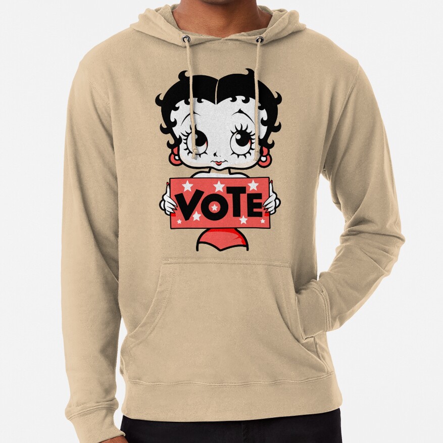 Classic Cute Betty Boop Inspired Vote Design Hoodie