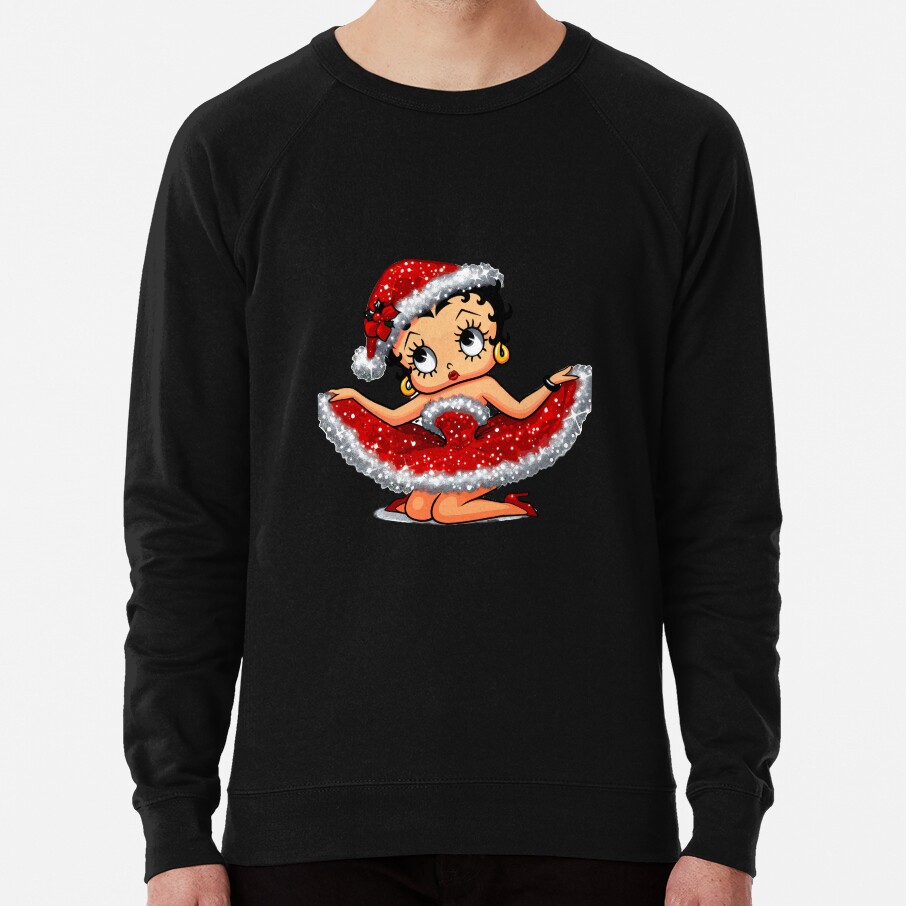 Adorable Betty Boop Christmas Dress Sweatshirt - Image 2