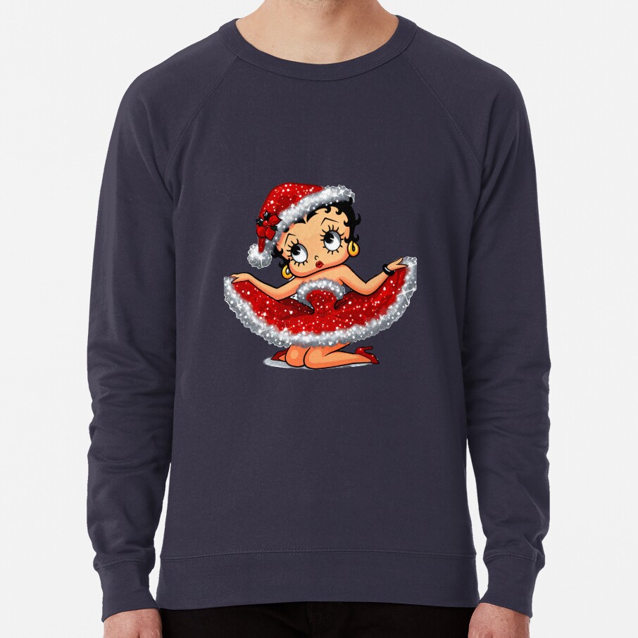 Adorable Betty Boop Christmas Dress Sweatshirt - Image 4