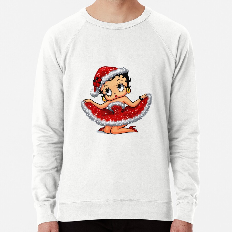 Adorable Betty Boop Christmas Dress Sweatshirt
