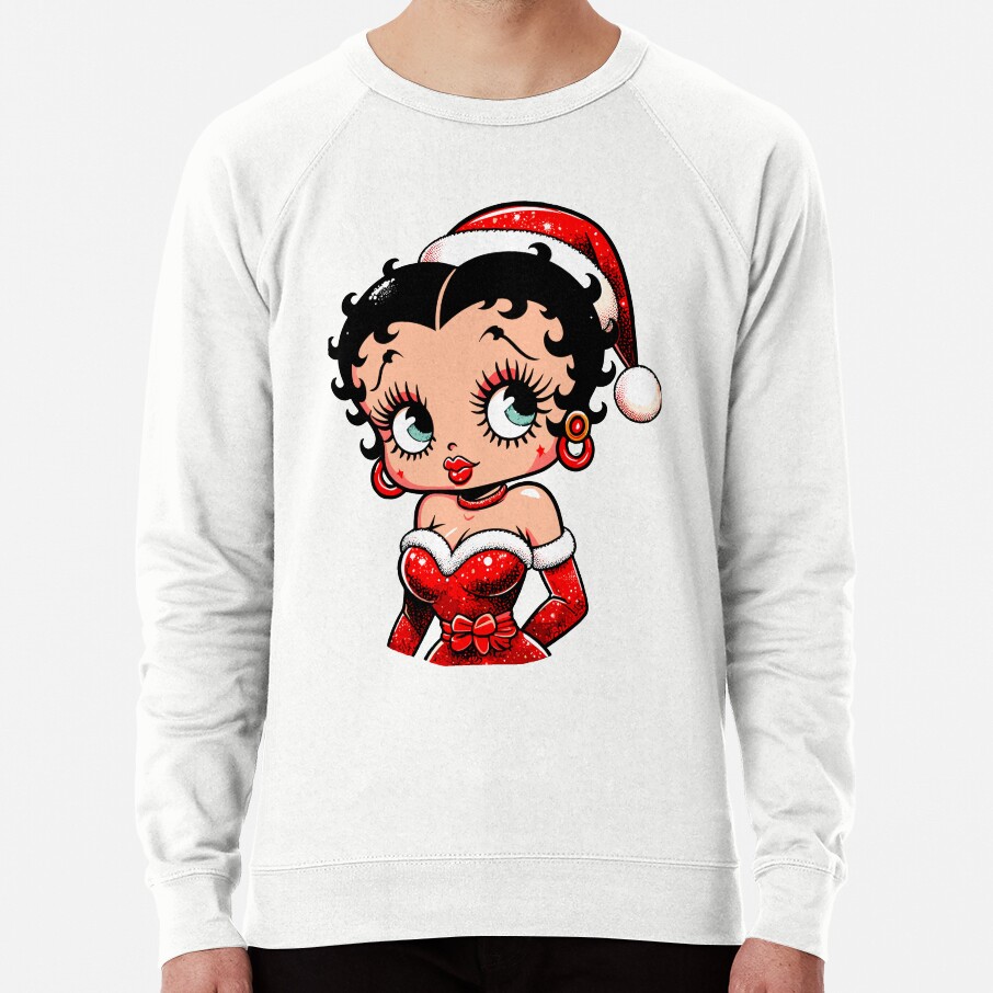 Merry Christmas Cute Betty Boop Design Sweatshirt