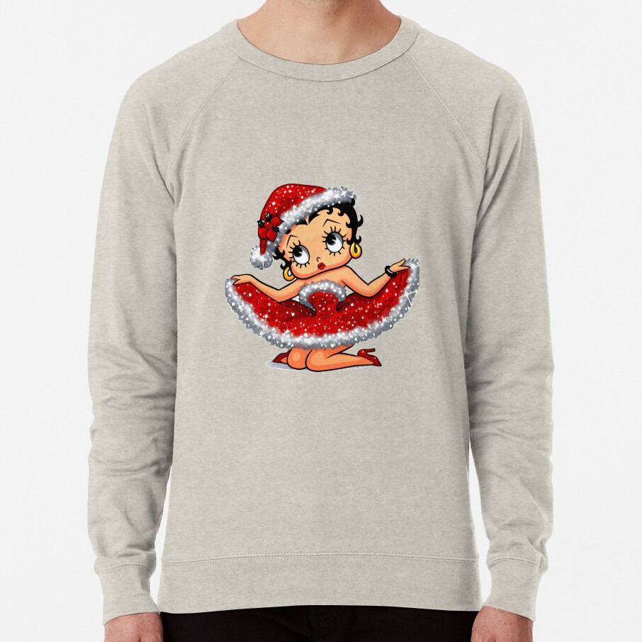 Adorable Betty Boop Christmas Dress Sweatshirt - Image 5