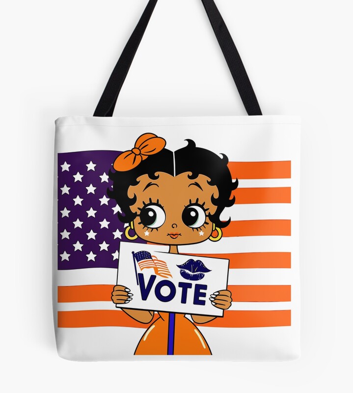 American Flag Betty Boop Inspired Vote Design Tote Bag