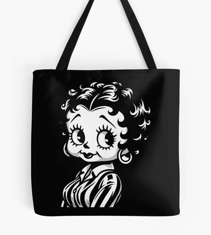 Black And White Betty Boop Inspired Design Tote Bag