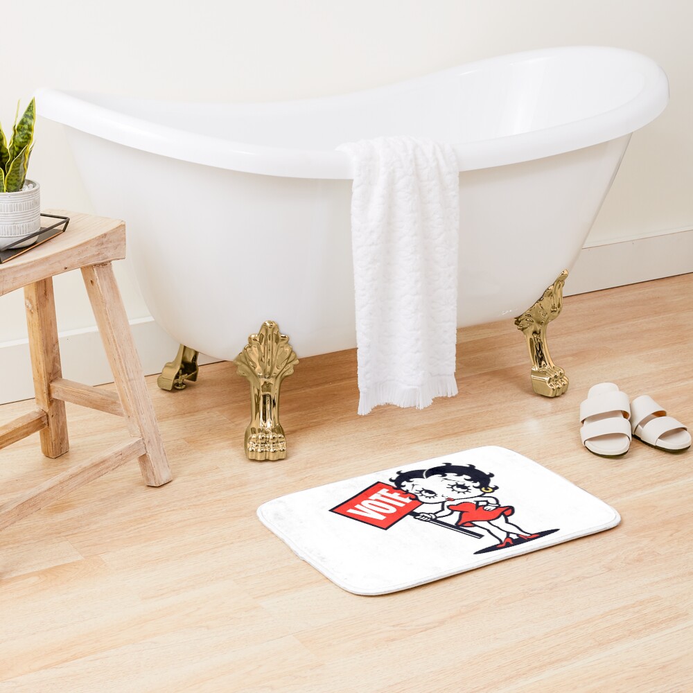 Classic Betty Boop Inspired Vote Design Bath Mat - Image 2