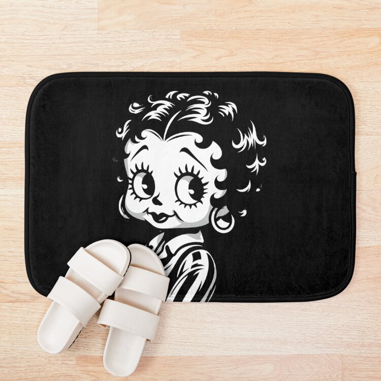 Black And White Betty Boop Inspired Design Bath Mat - Image 3