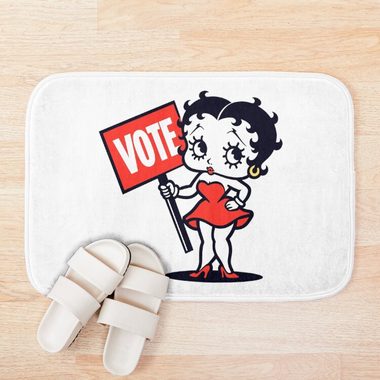 Classic Betty Boop Inspired Vote Design Bath Mat - Image 3