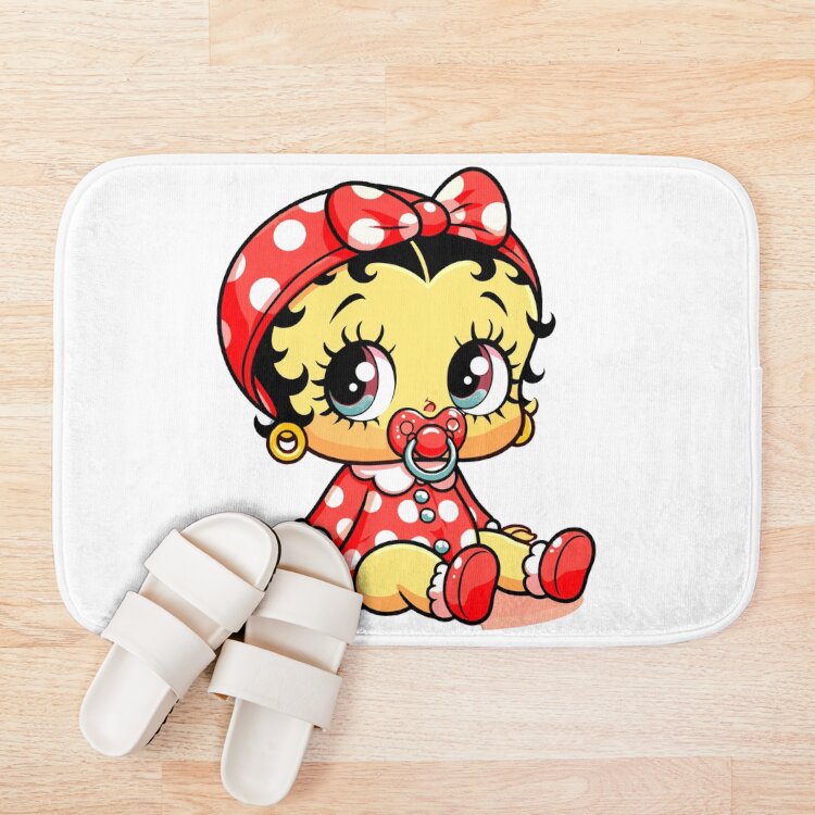 Cute Baby Betty Boop In Red Bath Mat - Image 3
