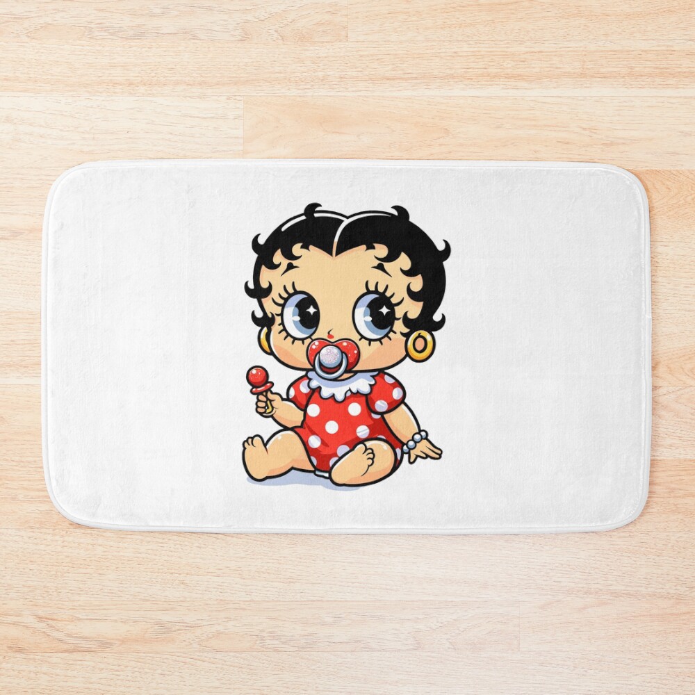 Adorable Baby Betty Boop With Rattle Bath Mat